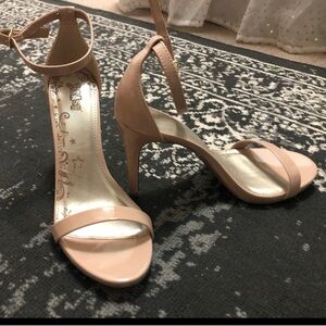 Nude skinny heels. Super cute!!!!
